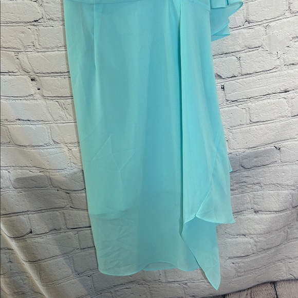 Badgley Mischka Belle One Shoulder Special Occasion Dress Size 8 - Picture 8 of 9